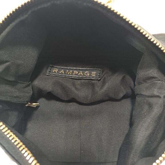 VTG Rampage Crossbody Purse Bag Black w/ Gold Studs Chain Strap Y2K Party Rocker - Picture 8 of 12